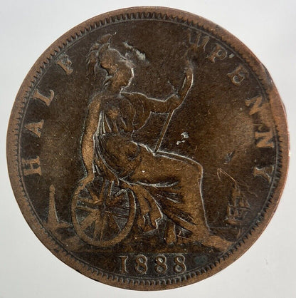 1888 Victoria Half-Penny Coin | Fine Collectable Grade
