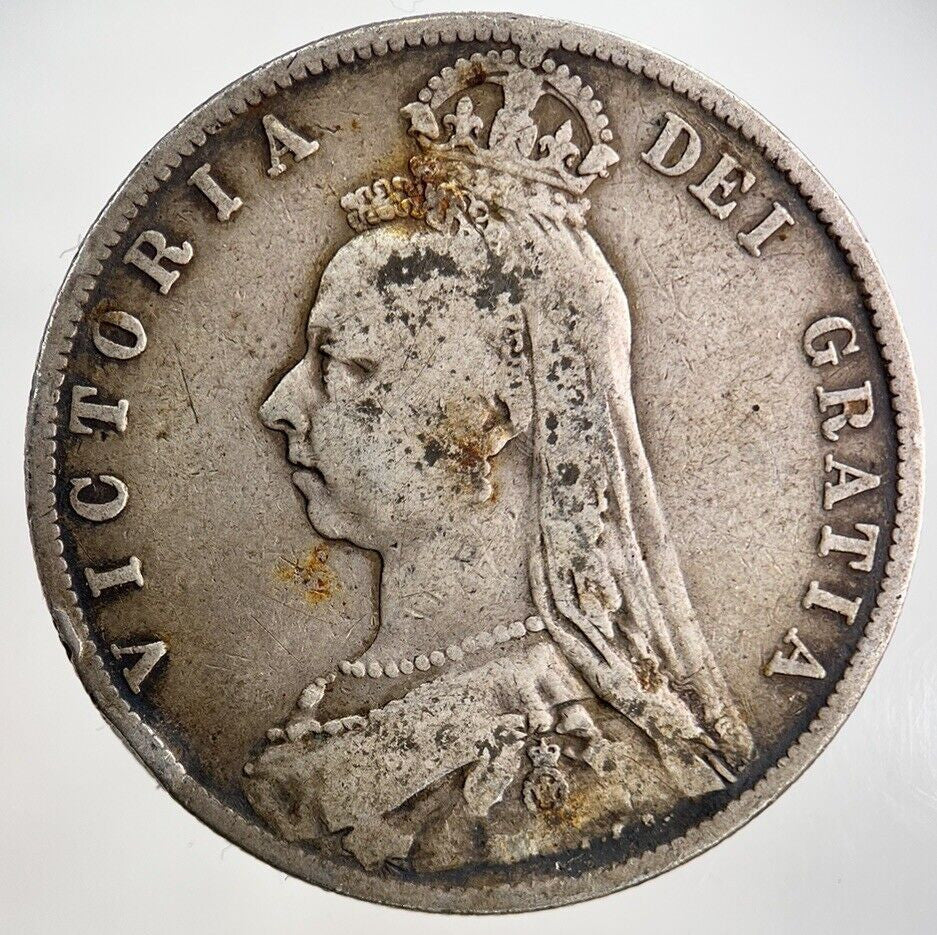 1890 Victoria Half - Crown Silver Coin | Collectable Grade