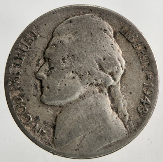 1943 - P US USA Jefferson Nickel Silver Coin | Collectable Grade