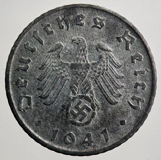 1941-D Germany Nazi 5 Pfennig Coin | Fine Collectable Grade | a892