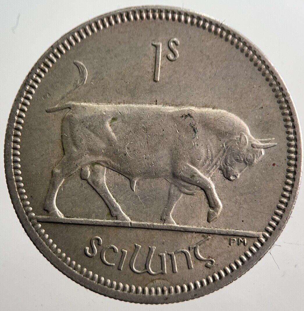 1963 Irish Bull Shilling Coin | Very High Grade | a7420
