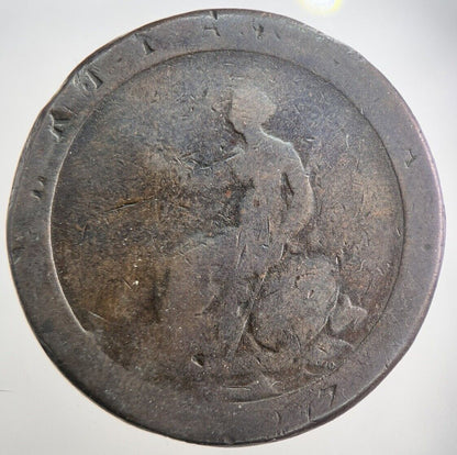 1797 George III 3rd Cartwheel One Penny Coin | Fair Grade | a4801