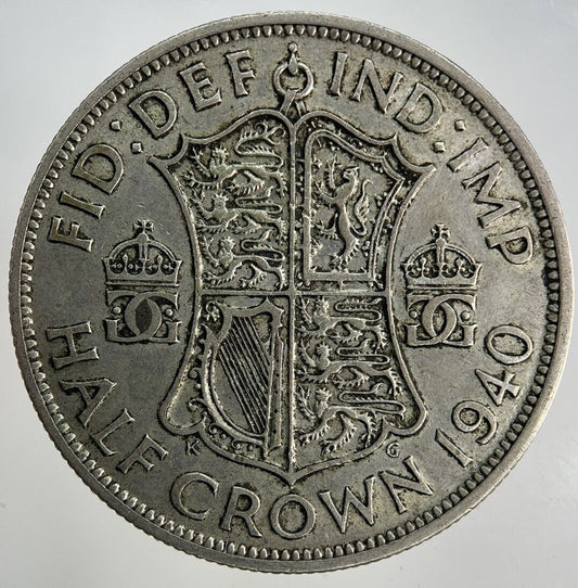 1940 George VI Half - Crown Silver Coin | Fine Collectable Grade