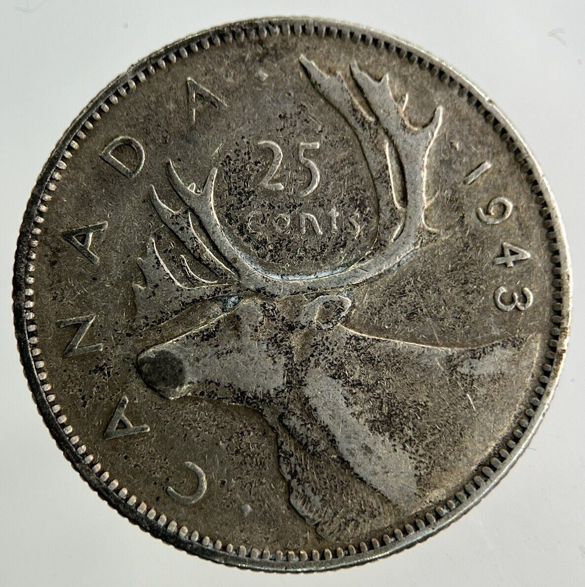 1943 Canada 25 Cents Silver Coin | Fine Collectable Grade