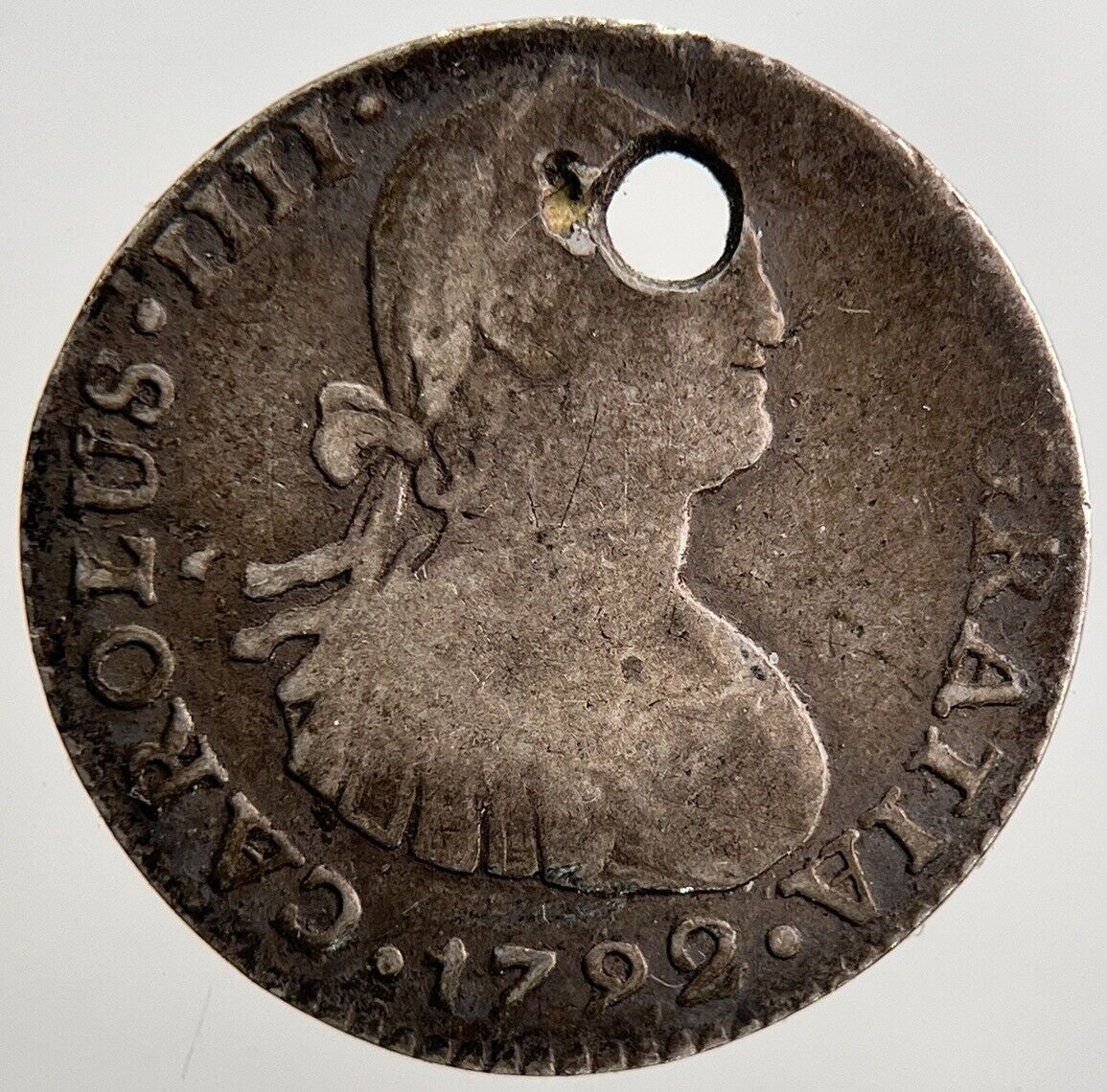 1792 Mexico Spain 1 One Real Silver Coin | Collectable Grade | a2600