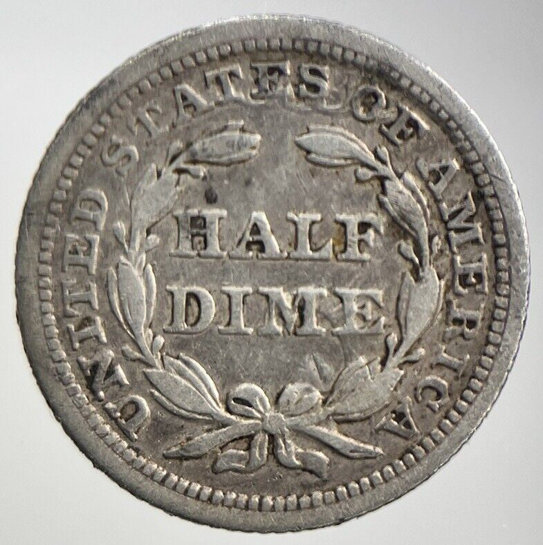 1853 US USA Liberty Seated Half Dime | Silver Coin | Collectable Grade | a1356