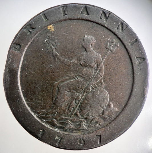 1797 George III Cartwheel Two - Pence Coin | Very High Grade | a2624