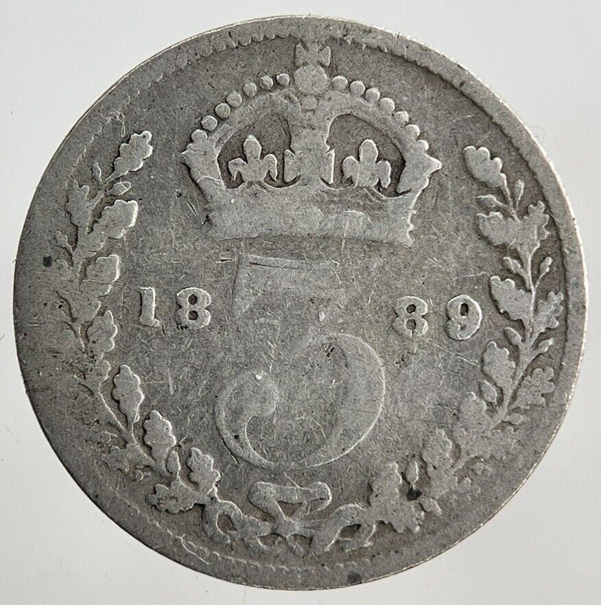 1889 Victoria Threepence Silver Coin | Collectable Grade