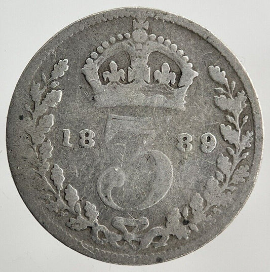 1889 Victoria Threepence Silver Coin | Collectable Grade