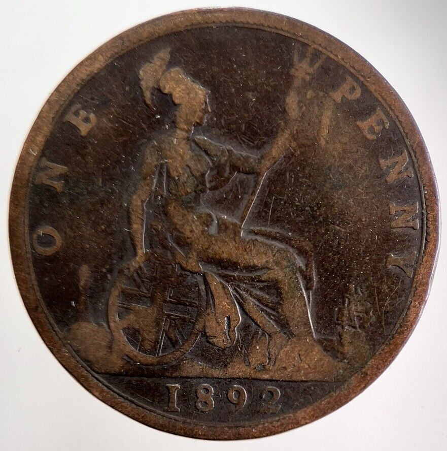 1892 Victoria One Penny Coin | Collectable Grade