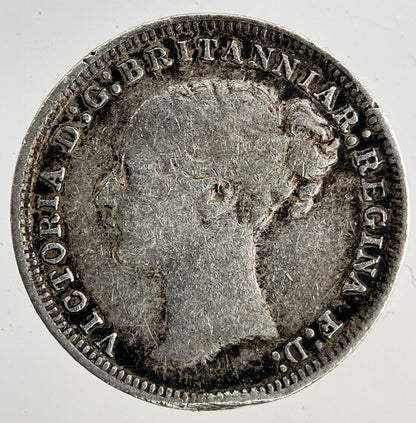 1875 Victoria Threepence Silver Coin | Fine Collectable Grade