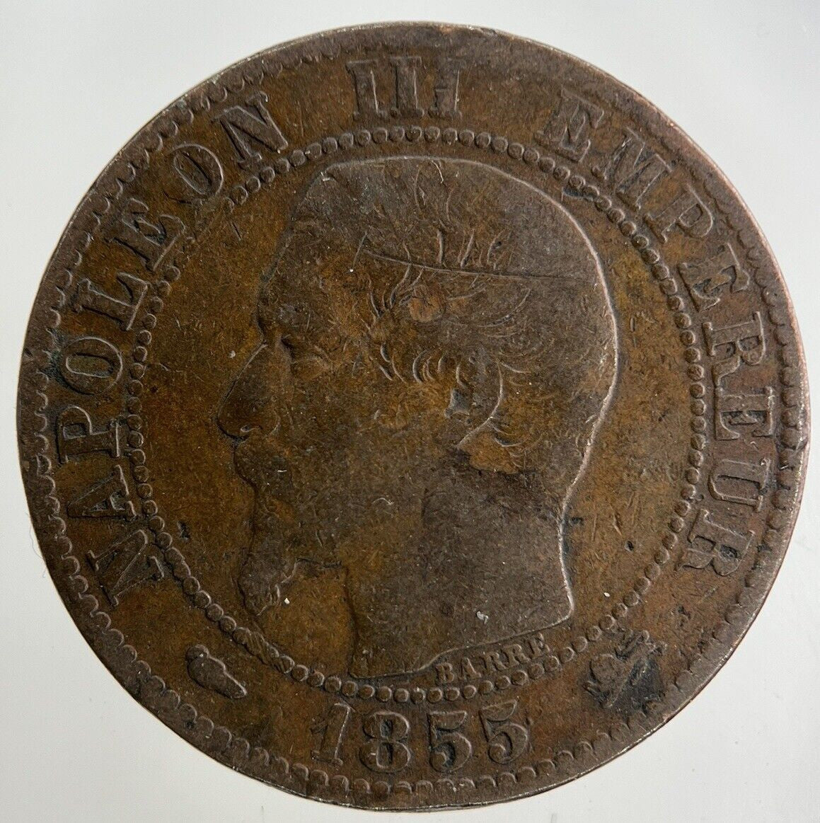 1855 France 5 Centimes Coin | Fine Collectable Grade