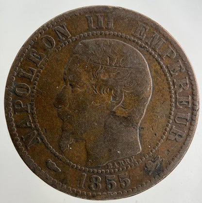 1855 France 5 Centimes Coin | Fine Collectable Grade