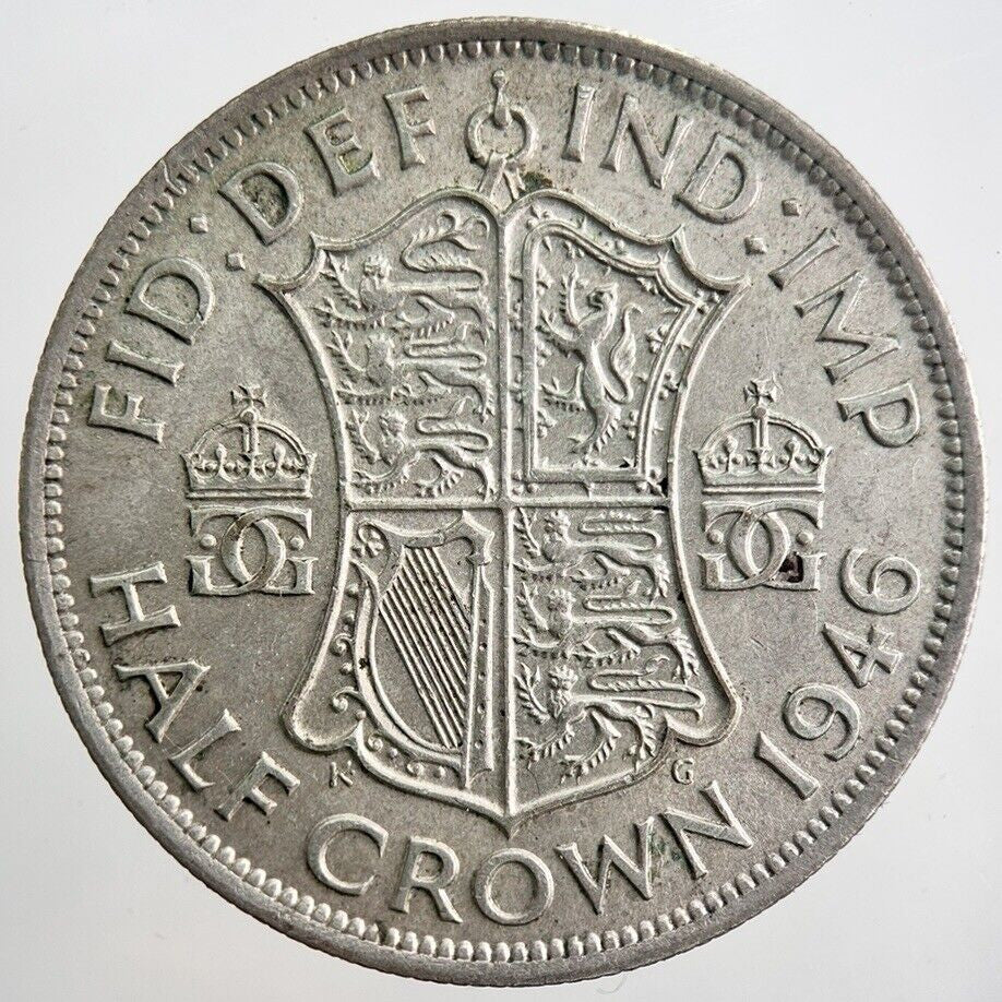 1946 George VI Half - Crown Silver Coin | Very High Grade | a3986