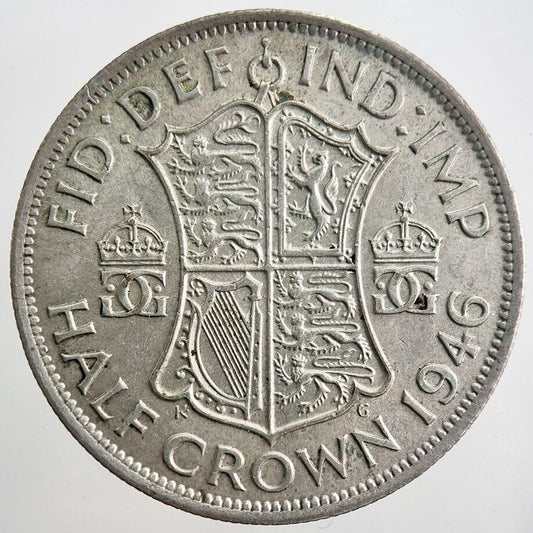 1946 George VI Half - Crown Silver Coin | Very High Grade | a3986