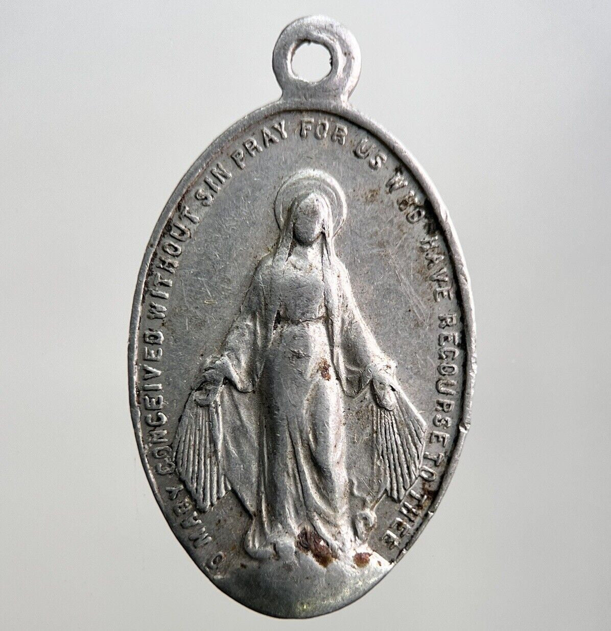 Old Religious Mary Pendant Necklace Charm Amulet | Height 2.7cm | a2957