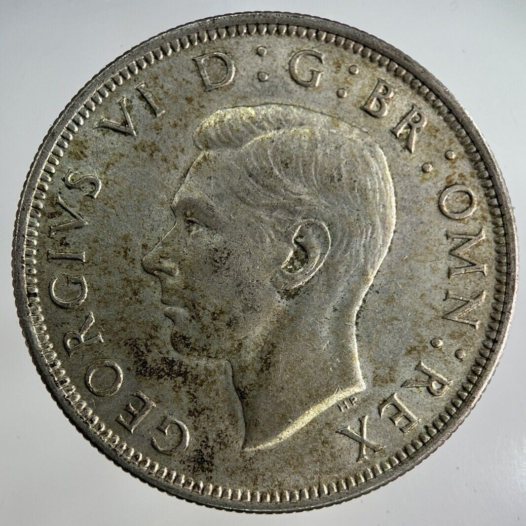 1945 George VI Half - Crown Silver Coin | Fine Collectable Grade