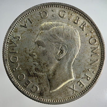 1945 George VI Half - Crown Silver Coin | Fine Collectable Grade