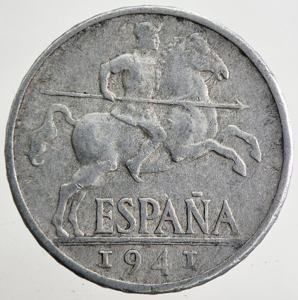 1941 Spain 10 Diez Cents Coin | Fine Collectable Grade | a4748
