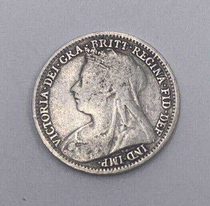 1896 Victoria Threepence | British Silver Coin | Collectable Grade | a50