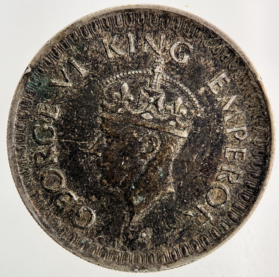 1943 India 1/2 Half Rupee Silver Coin | Collectable Grade