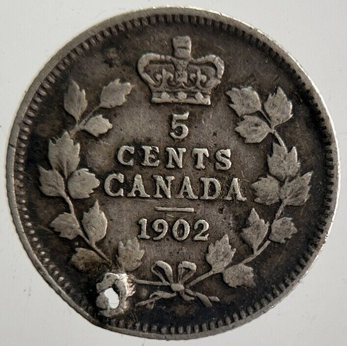 1902 Canada 5 Cents Silver Coin | Collectable Grade | a4675