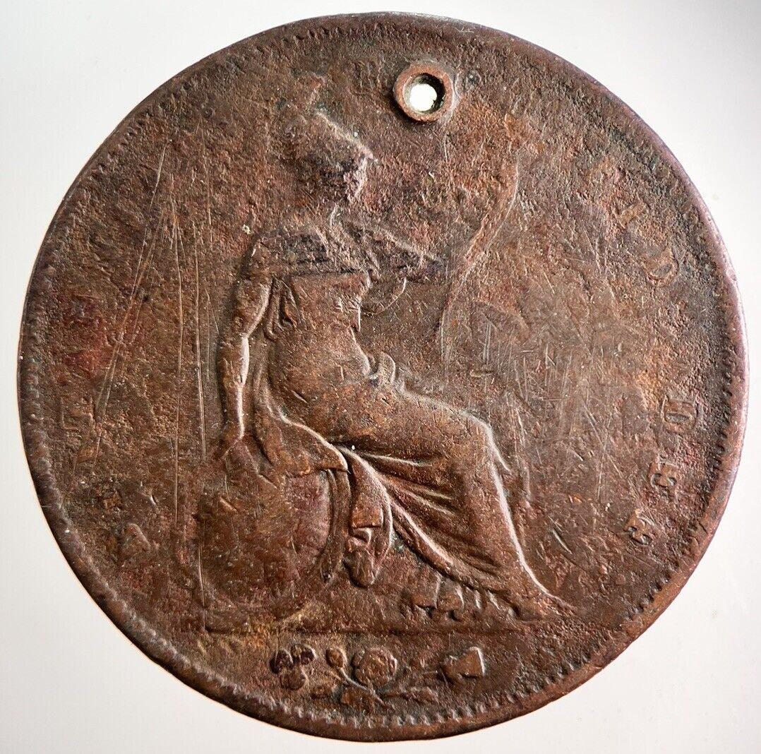 1853 Victoria One Penny Coin | Collectable Grade