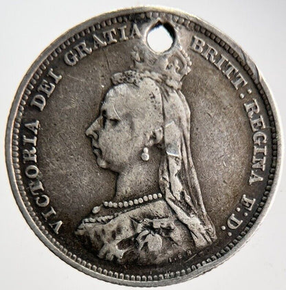 1888 Victoria Shilling Silver Coin | Collectable Grade | a4613