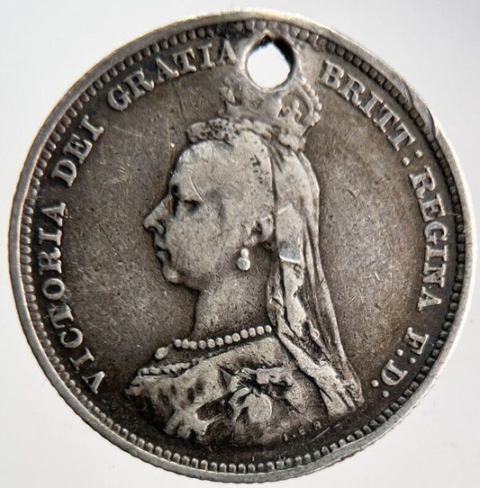 1888 Victoria Shilling Silver Coin | Collectable Grade | a4613