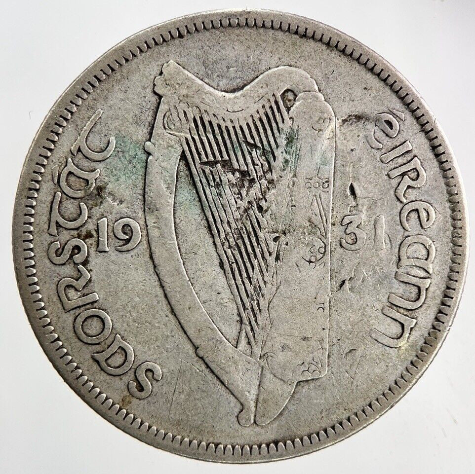 1931 Irish Horse Half - Crown Silver Coin | Collectable Grade