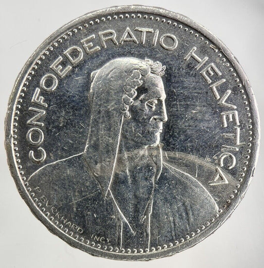 1932 Switzerland Swiss 5 Franc Silver Coin | Fine Collectable Grade