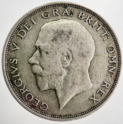 1921 George V Half - Crown Silver Coin | Fine Collectable Grade | a7145