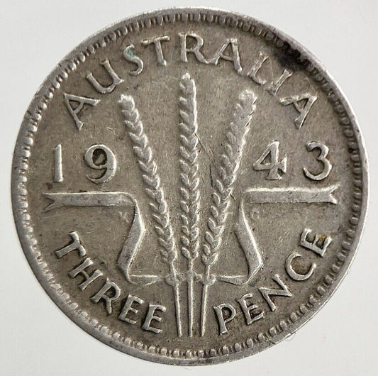 1943 Australia Threepence Silver Coin | Fine Collectable Grade