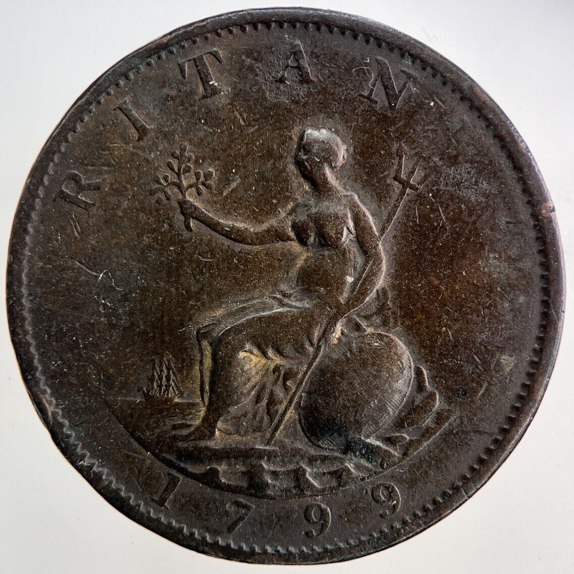 1799 George III 3rd Half - Penny Coin | Fine Collectable Grade