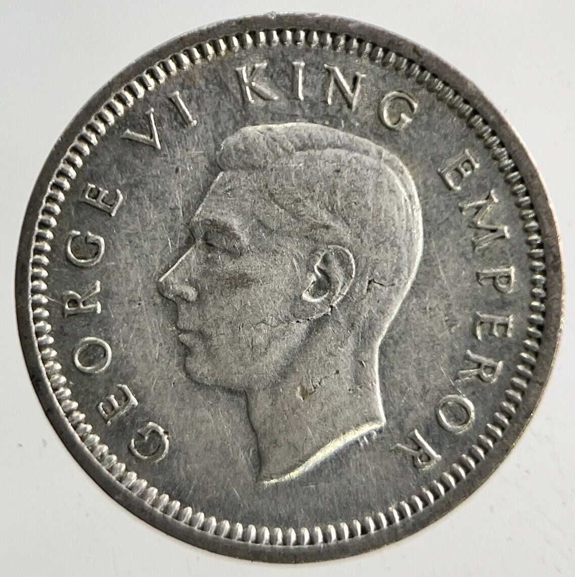 1944 New Zealand Threepence Silver Coin | Very High Grade