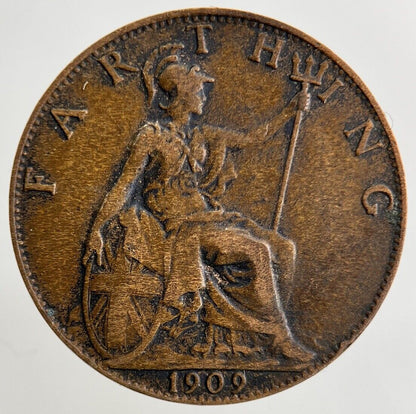 1909 Edward VII Farthing Coin | Fine Collectable Grade