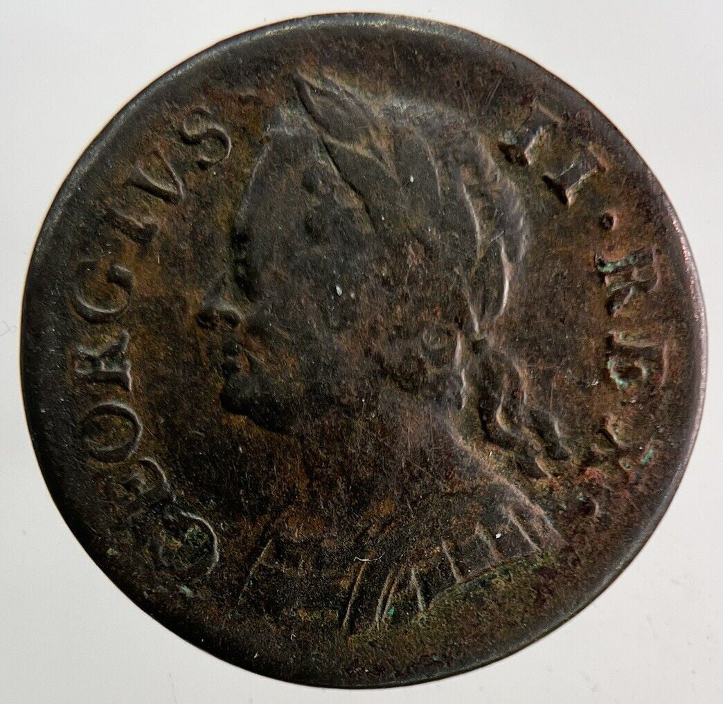 1750 George II 2nd Farthing Coin | Very High Grade