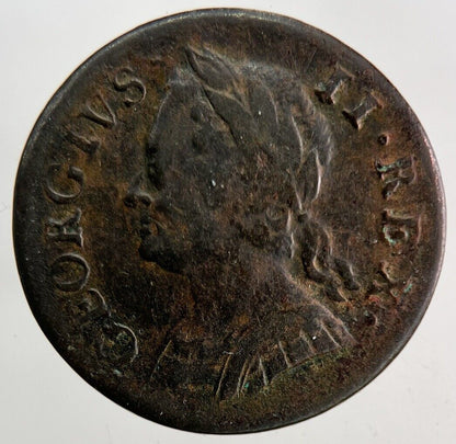 1750 George II 2nd Farthing Coin | Very High Grade