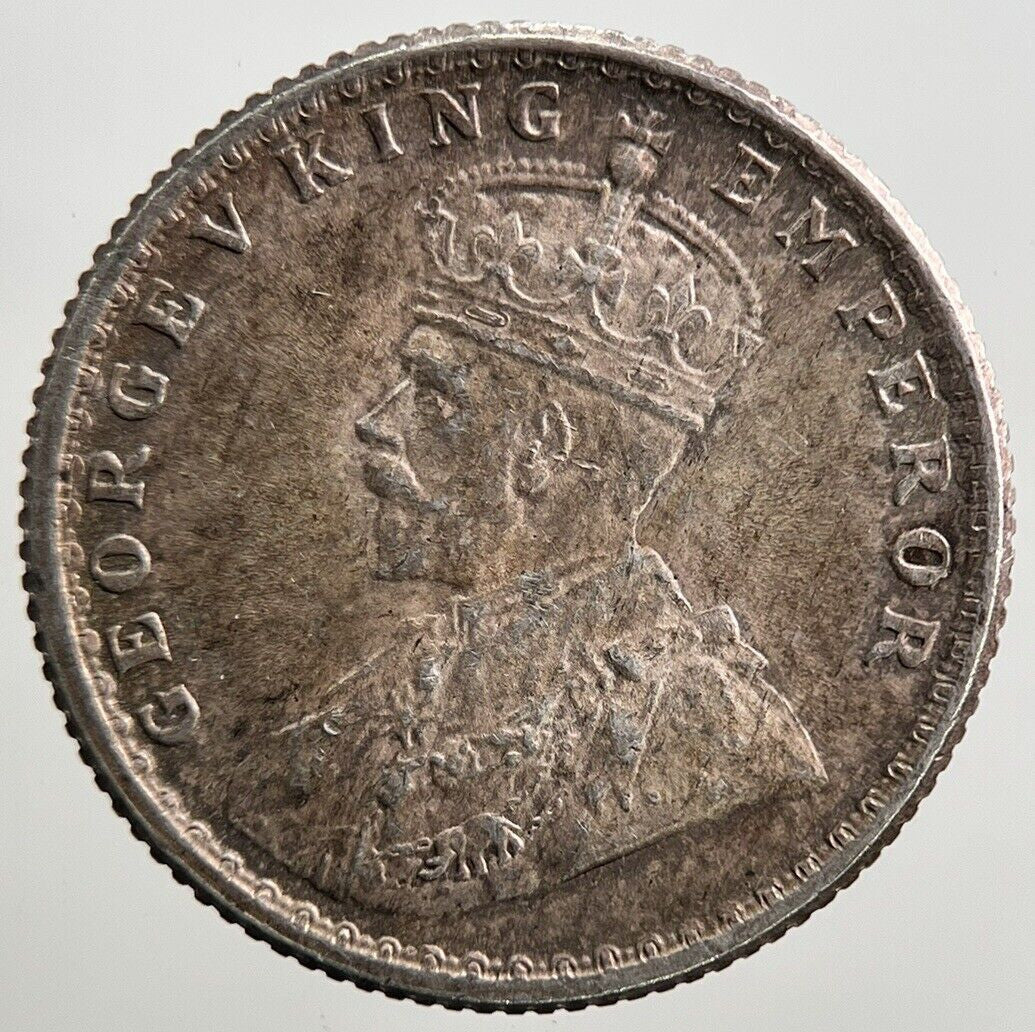 1918 India 1/4 Quarter Rupee Silver Coin | Very High Grade | a2715