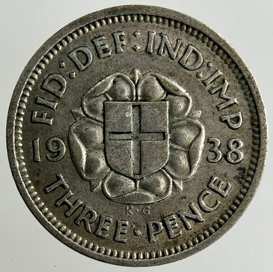 1938 George VI Threepence Silver Coin | Fine Collectable Grade