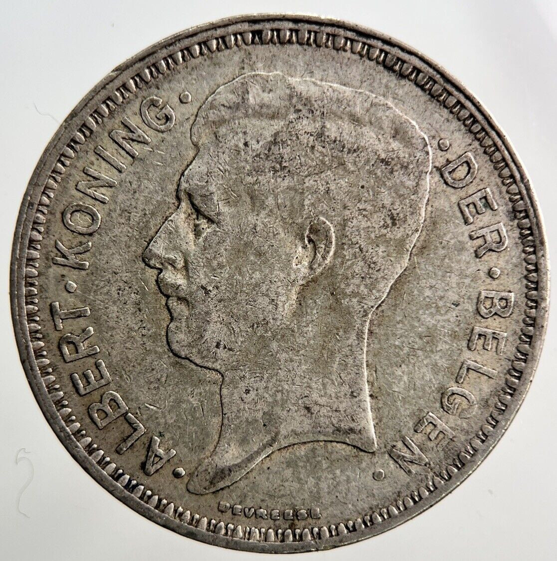 1934 Belgium 20 Francs Silver Coin | Fine Collectable Grade | a3718