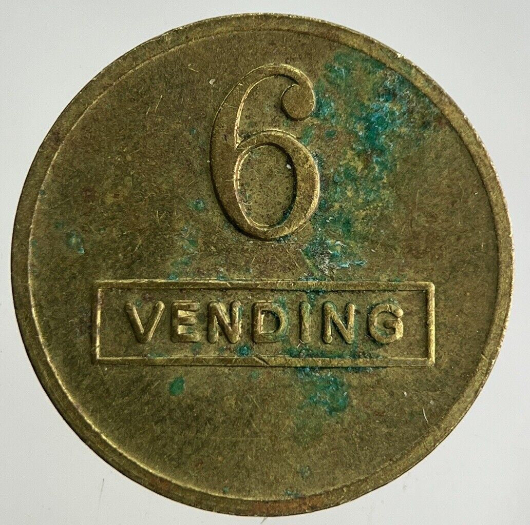 Old Vintage 6 Vending Machine Token Coin | Fine Collectable Grade