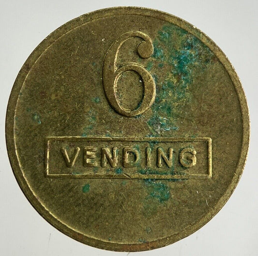 Old Vintage 6 Vending Machine Token Coin | Fine Collectable Grade