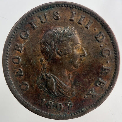 1807 George III 3rd Half - Penny Coin | Very High Grade