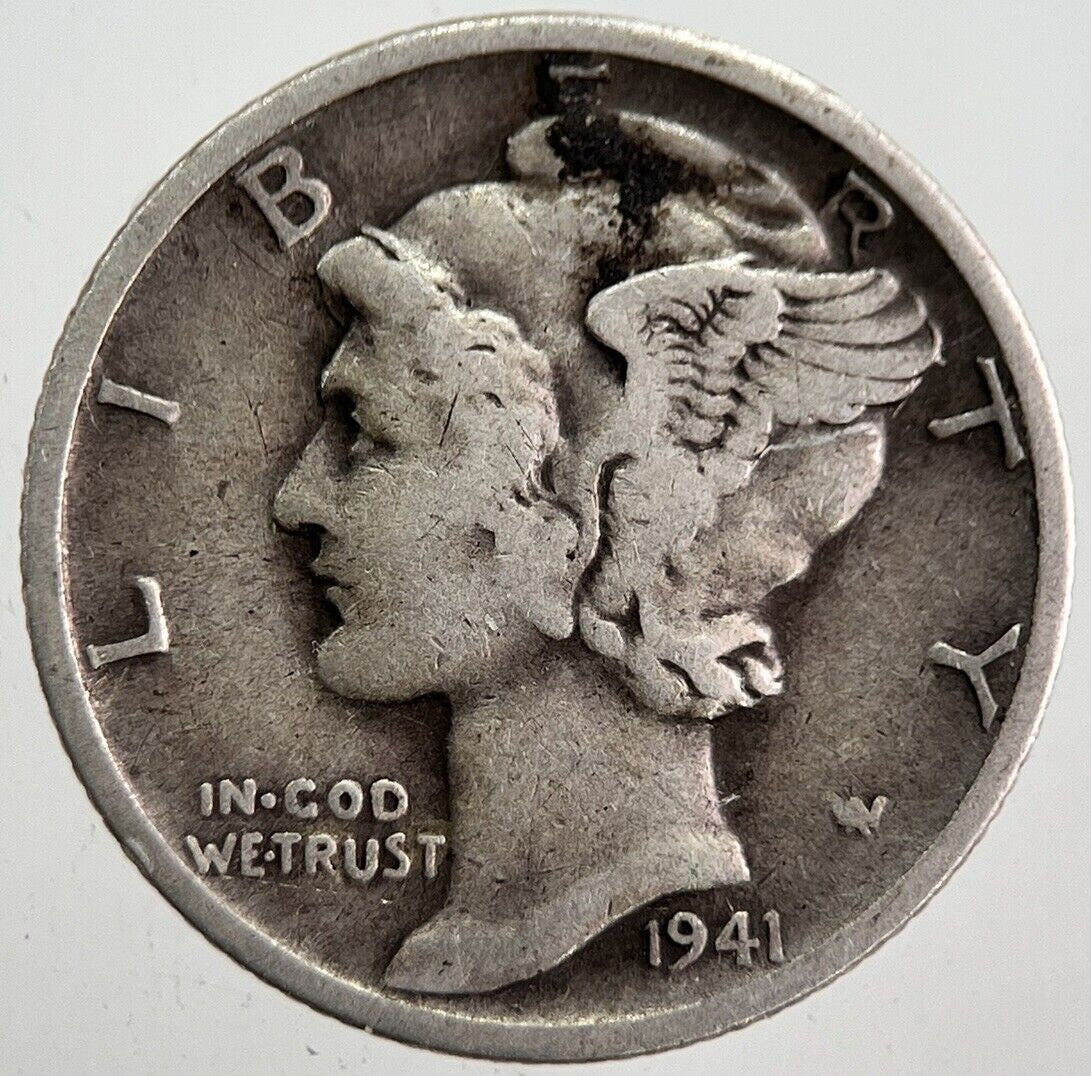 1941 - S US USA Mercury Dime Silver Coin | Collectable Grade | a7821