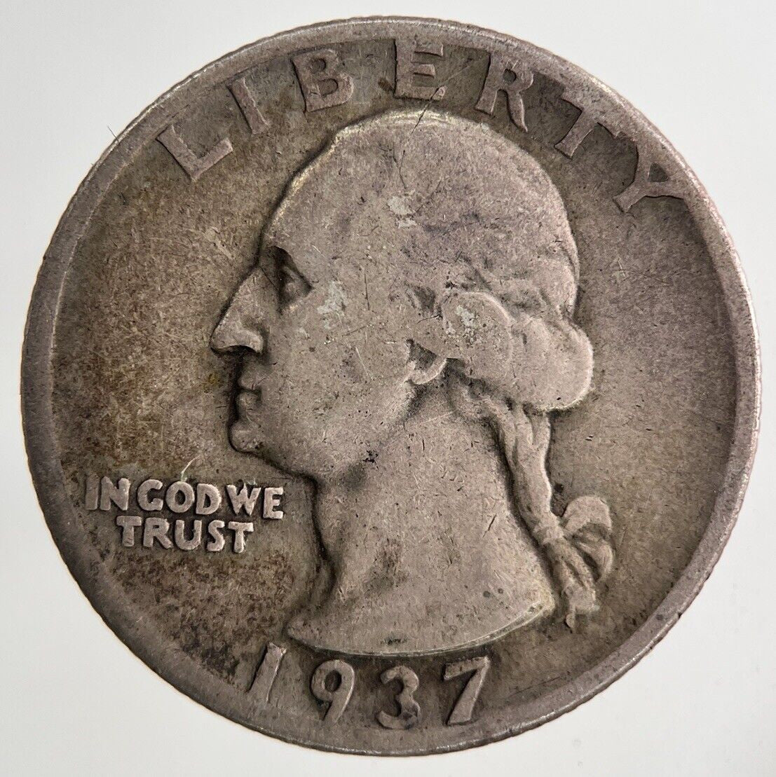 1937 US USA Quarter Dollar Silver Coin | Fine Collectable Grade