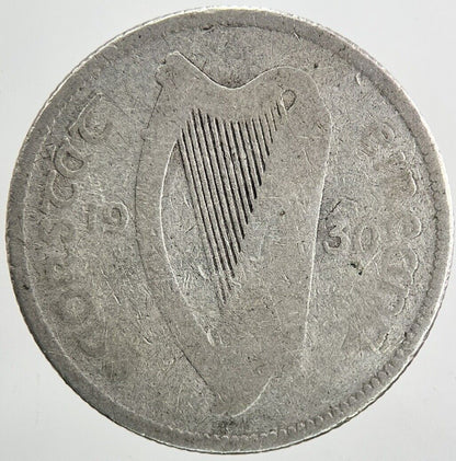 1930 Irish Shilling Silver Coin | Collectable Grade