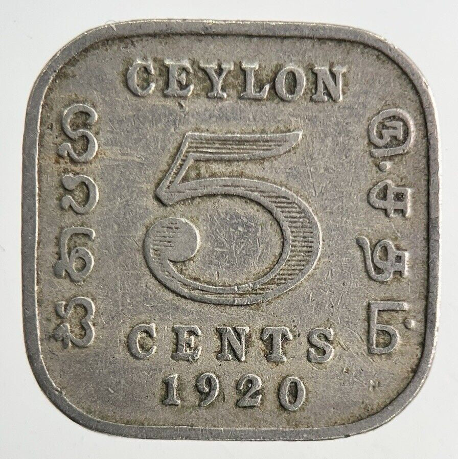 1920 Ceylon 5 Cents Coin | Collectable Grade