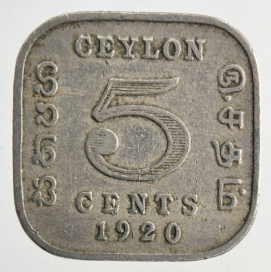 1920 Ceylon 5 Cents Coin | Collectable Grade