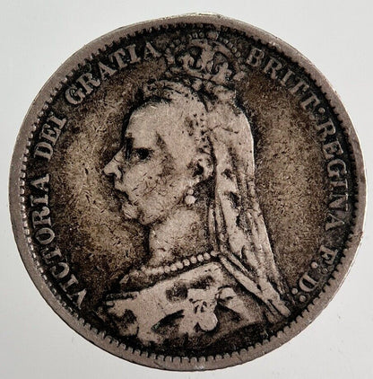 1887 Victoria Sixpence Silver Coin | Fine Collectable Grade